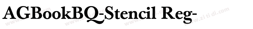 AGBookBQ-Stencil Reg字体转换